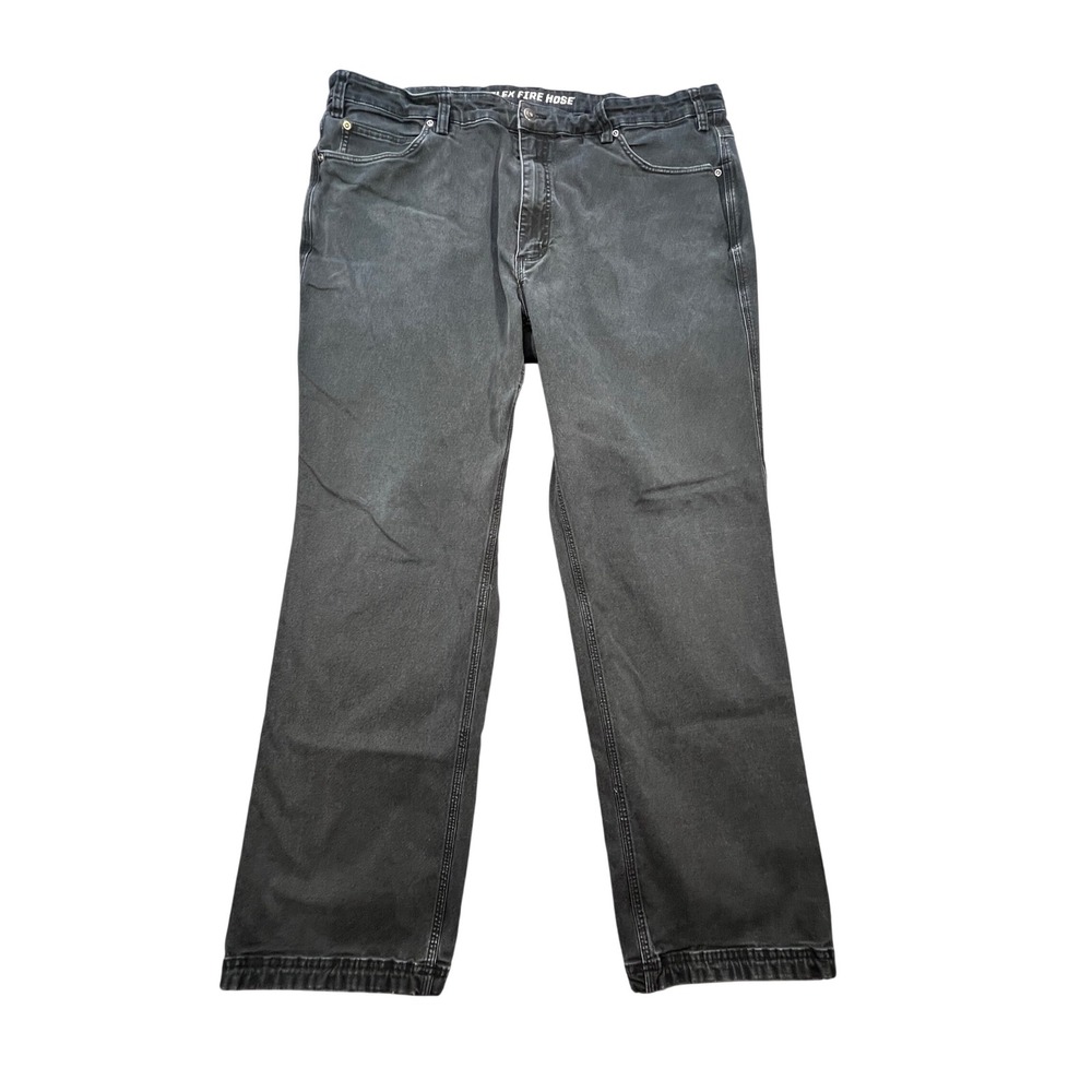 Duluth Trading Co Black Flex Fire Hose Work Pants Mens Size 44x32